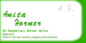 anita horner business card